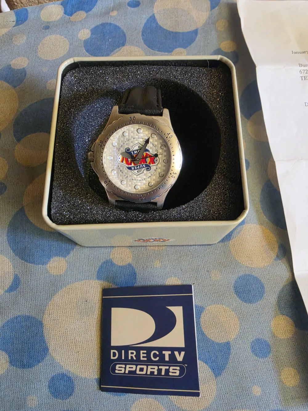 🏈 Rare 2001 Super Bowl XXXV Watch Set - Working & MINT